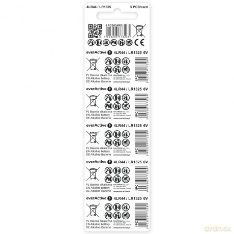 Bateria alkaliczna LR44/LR1325/544A blister 5 szt.