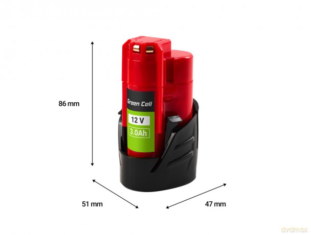Bateria do Milwaukee M12 12V 3Ah zamiennik M12 B3 4932451388