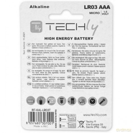 Baterie alkaliczne LR03 AAA 4szt, (IBT-LR03T4B)