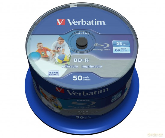 BD-R 6x 25GB 50P CB DataLife Printable 43812