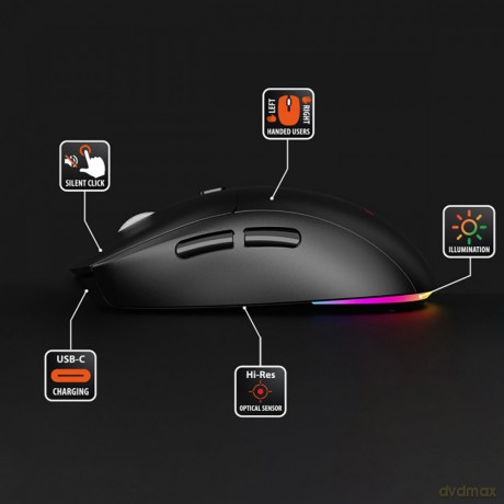 Bezprzewodowa mysz 2w1 (BT/RF)SILENT&RECHARGE
