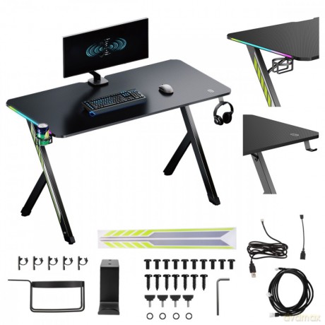 Biurko gamingowe NanoRS 120x60cm LED RS102