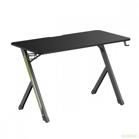 Biurko gamingowe NanoRS 120x60x75cm RS101 z uchwytem na słuchawki i kubek Czarne