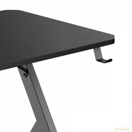 Biurko gamingowe NanoRS 120x60x75cm RS101 z uchwytem na słuchawki i kubek Czarne