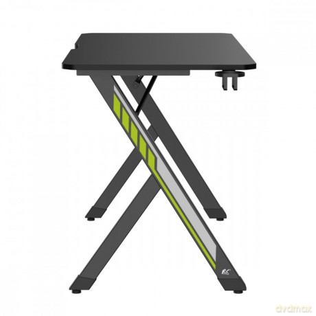 Biurko gamingowe NanoRS 120x60x75cm RS101 z uchwytem na słuchawki i kubek Czarne