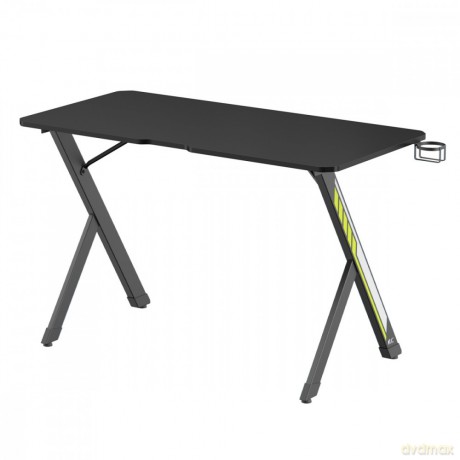 Biurko gamingowe NanoRS 120x60x75cm RS101 z uchwytem na słuchawki i kubek Czarne