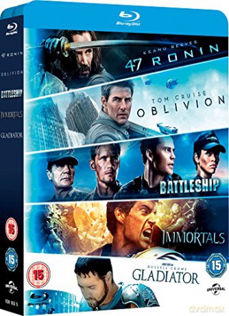 Oblivion / Battleship / Immortals / Gladiator / 47 Ronin (Niepamięć / Battleship: Bitwa o Ziemię / Immortals. Bogowie i Herosi / Gladiator / 47 Roninów) [BOX] [6xBlu-ray]