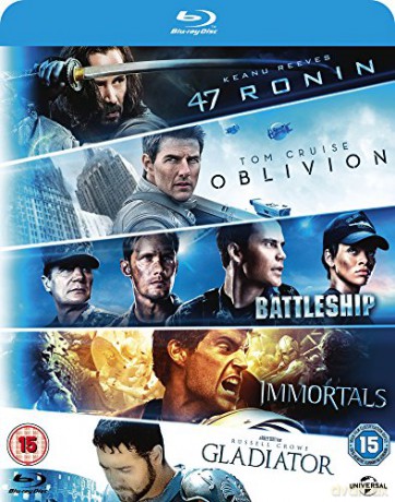 Oblivion / Battleship / Immortals / Gladiator / 47 Ronin (Niepamięć / Battleship: Bitwa o Ziemię / Immortals. Bogowie i Herosi / Gladiator / 47 Roninów) [BOX] [6xBlu-ray]