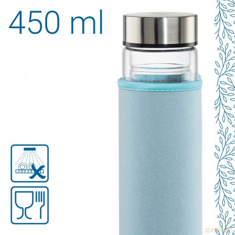 Butelka z sitkiem Hama szklana 500 ml TO GO
