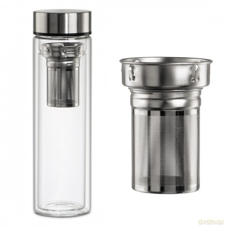 Butelka z sitkiem Hama szklana 500 ml TO GO