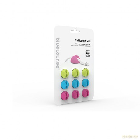 CableDrop mini uchwyty na kabel 9 szt. jaskrawe