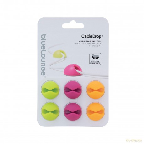 CableDrop uchwyty na kabel 6 szt. jaskrawe