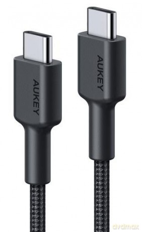 CB-CD45 kabel USB-C - USB-C 0,9m 60W PD 3A 20V nylonowy oplot czarny
