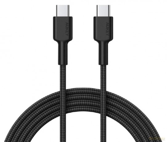 CB-CD45 kabel USB-C - USB-C 0,9m 60W PD 3A 20V nylonowy oplot czarny