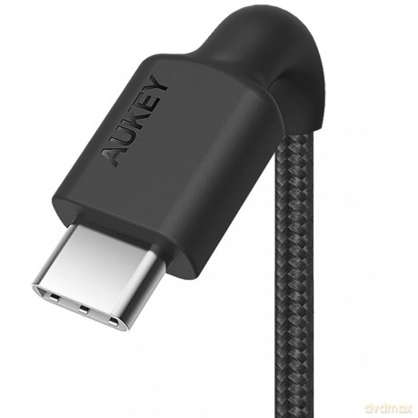 CB-CD45 kabel USB-C - USB-C 0,9m 60W PD 3A 20V nylonowy oplot czarny