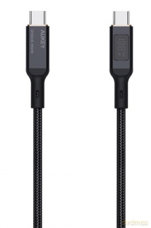 CB-MCC102 kabel USB-C - USB-C 1.8m 100W PD 5A 20V LED nylonowy oplot czarny
