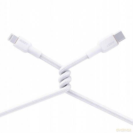 CB-NAC1 kabel USB-C - USB-A 1m 60W PD 3A 20V nylonowy oplot biały