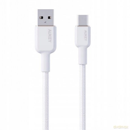CB-NAC1 kabel USB-C - USB-A 1m 60W PD 3A 20V nylonowy oplot biały
