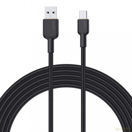 CB-NAC2 kabel USB-C - USB-A 1.8m 60W PD 3A 20V nylonowy oplot czarny