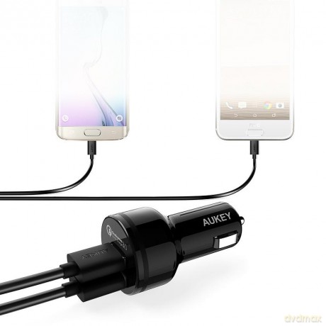 CC-T8 ultraszybka ładowarka samochodowa 2xUSB Quick Charge 3.0 6A 36W