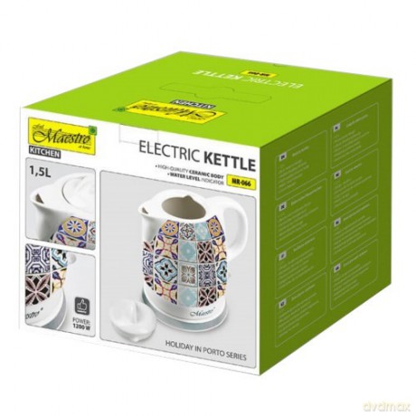 Ceramiczny czajnik elektryczny 1,5l 1200W MR-066-PORTO
