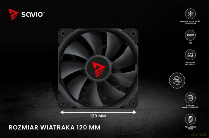 Chłodzenie procesora CPU Vortex X2 Black