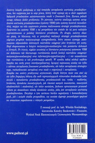 Systemy vbm i zysk ekonomiczny - Ewa Skuza [KSIĄŻKA]