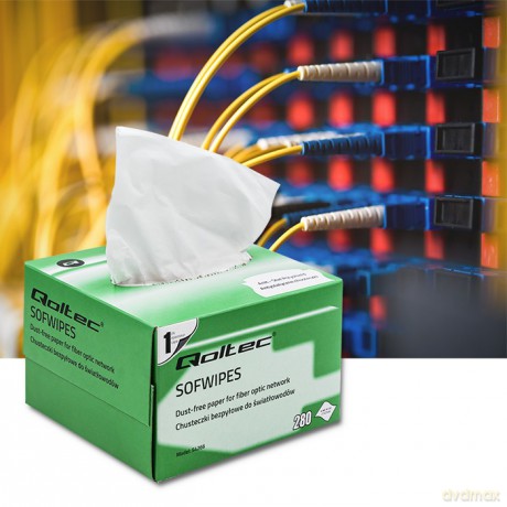Chusteczki bezpyłowe do światłowodów