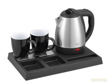 Czajnik hotelowy 1.2l inox&tacka powitalna AD1354