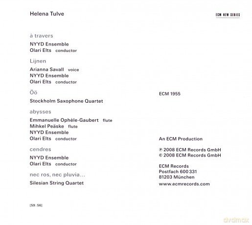 Various: Helena Tulve:Lijnen [CD]