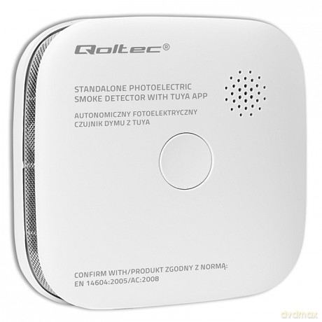 Czujnik dymu z baterią | Tuya | Wi-Fi | alarm 85dB | LED