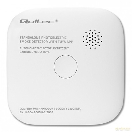 Czujnik dymu z baterią | Tuya | Wi-Fi | alarm 85dB | LED