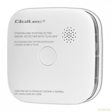 Czujnik dymu z baterią | Tuya | Wi-Fi | alarm 85dB | LED