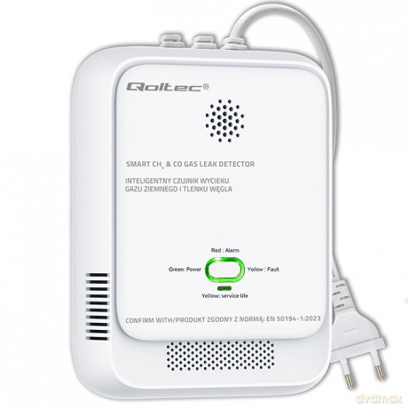Czujnik wycieku gazu i tlenku węgla | alarm 85dB | LED