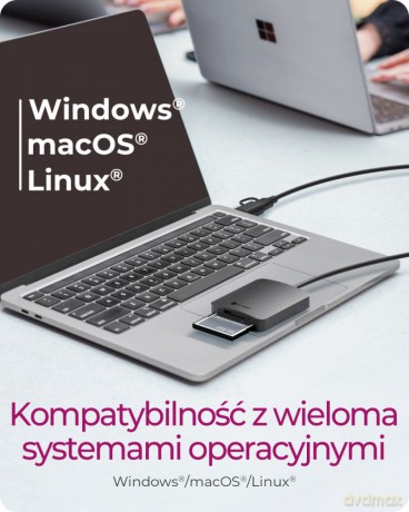 Czytnik Kart CF,TF,SD,microSD, Type-C+A, IB-CR302-CU3