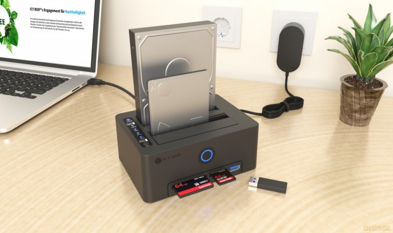 Czytnik kart IB-1233CL-CR 2x 2,5/3,5 SSD/HDD