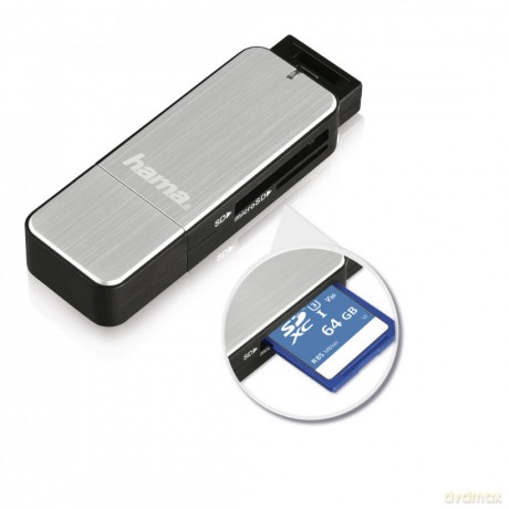 Czytnik kart SD/microSD USB 3.0 srebrny