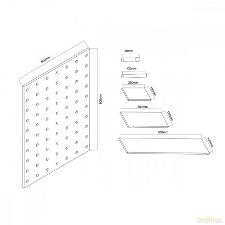 Drewniana tablica organizer MC-131 WD