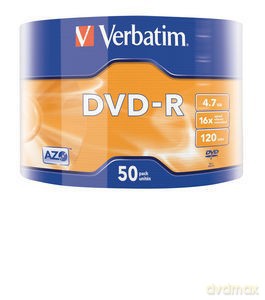DVD-R 16x 4.7GB 50P SP Matt Silver Wrap 43788