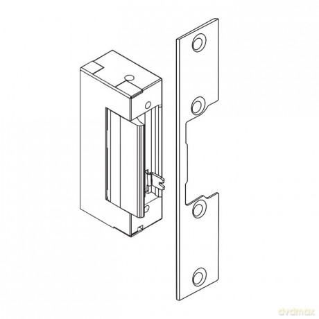 Dwustronny prosty szyld do elektrozaczepu | Blacha zaczepowa | 110mm | Stal nierdzewna