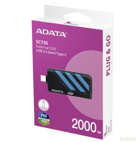 Dysk SSD External SC735 2TB U3.2C 1000/1000MB/s Blue