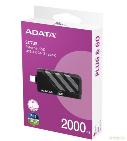 Dysk SSD External SC735 2TB U3.2C 1000/1000MB/s Grey