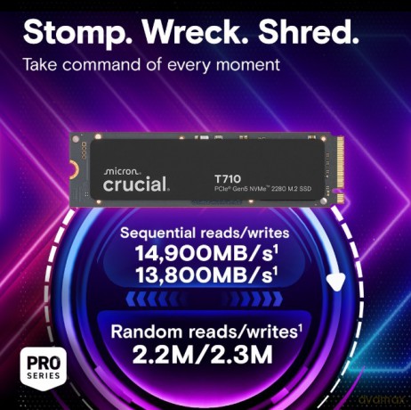 Dysk SSD T710 4TB M.2 NVMe 2280 PCIe 5.0 14500/13800 radiator