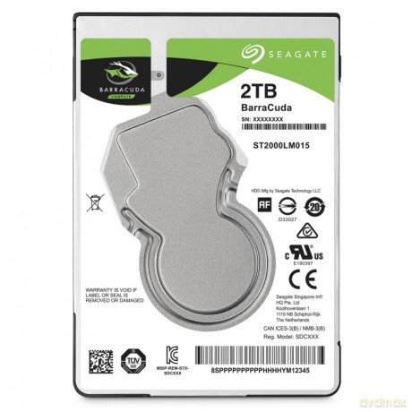 Dysk twardy BarraCuda 2TB 2.5 cala 128MB ST2000LM015