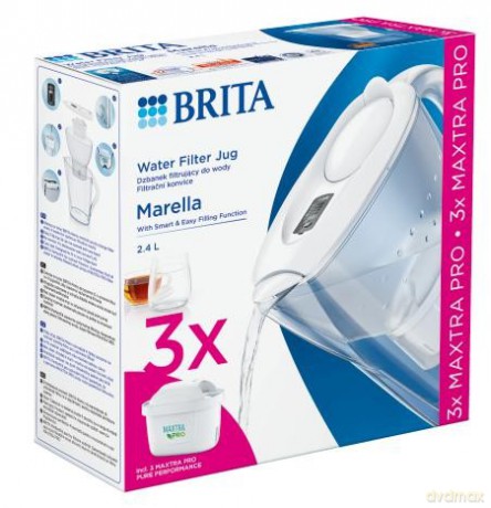 Dzbanek filtrujący 2,4l Marella+3 wkłady PRO Pure Performance biały