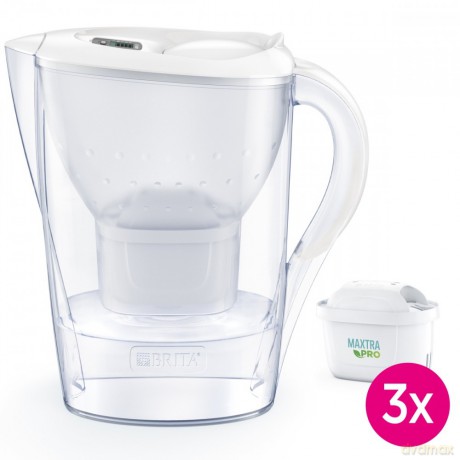 Dzbanek filtrujący 2,4l Marella+3 wkłady PRO Pure Performance biały
