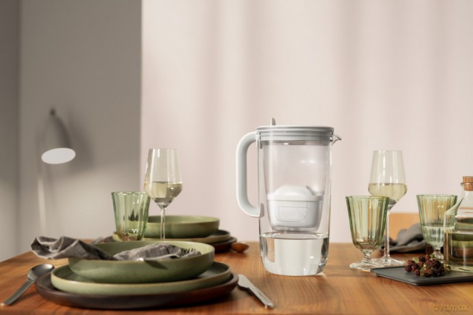 Dzbanek filtrujący 2,5l szklany Szary