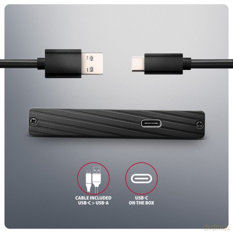 EE25-XA6C Obudowa zewnętrzna aluminiowa, USB-C 3.2 Gen 1 SATA 6G 2.5" 5Gbps