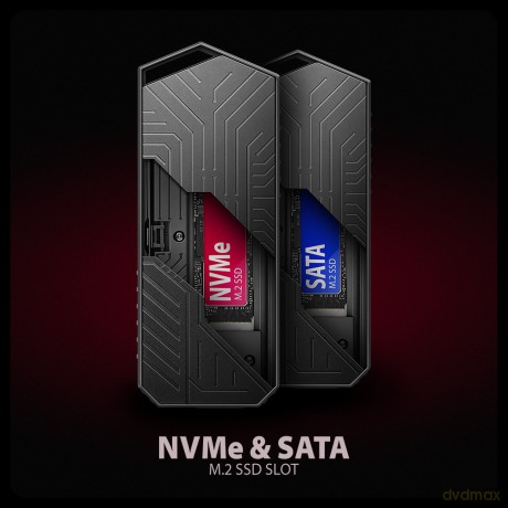 EEM2-GAM Obudowa zewnętrzna aluminiowa USB-C 3.2 Gen 2 M.2 NVMe/SATA SSD Gaming