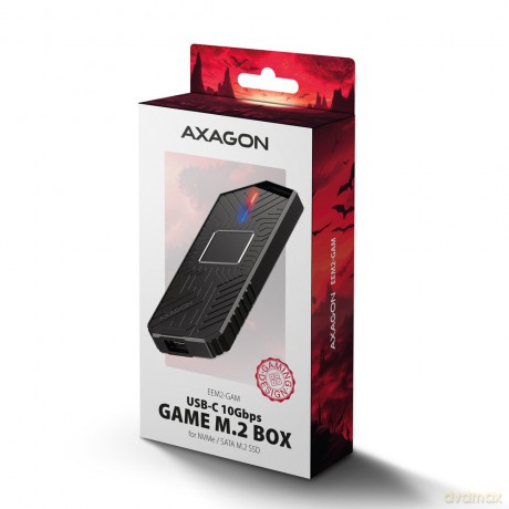 EEM2-GAM Obudowa zewnętrzna aluminiowa USB-C 3.2 Gen 2 M.2 NVMe/SATA SSD Gaming